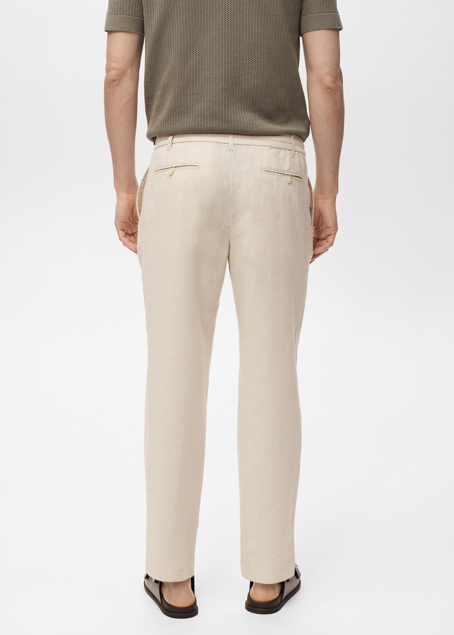 Slim-fit pants with drawstring - Men | MANGO USA Product Image
