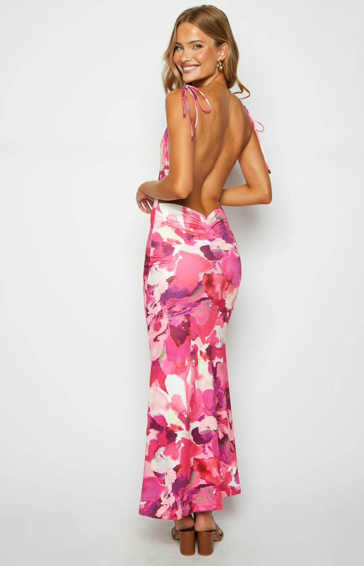 Selena Pink Print Maxi Dress Baby Product Image