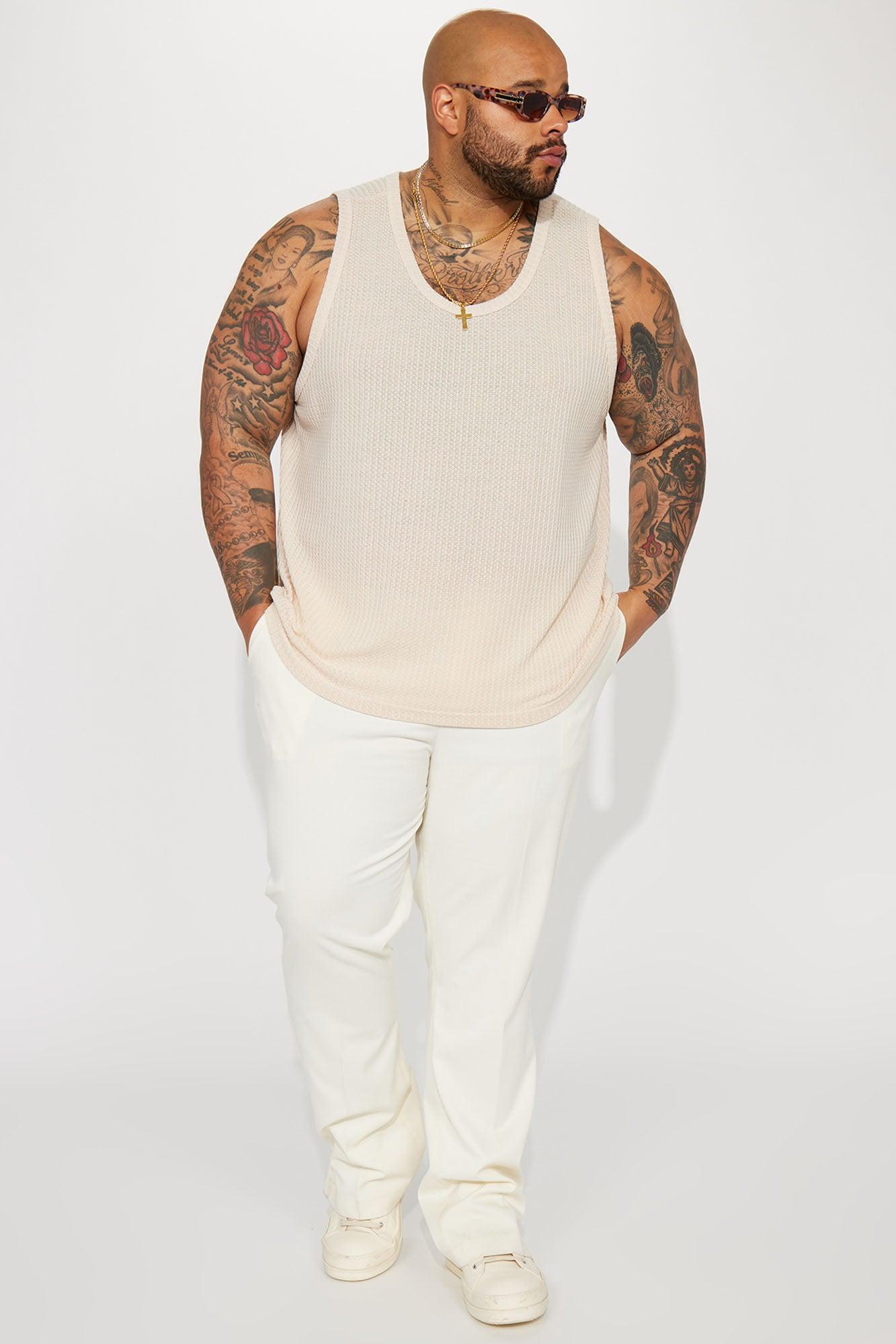 Blissful Textured Tank - Oatmeal Product Image