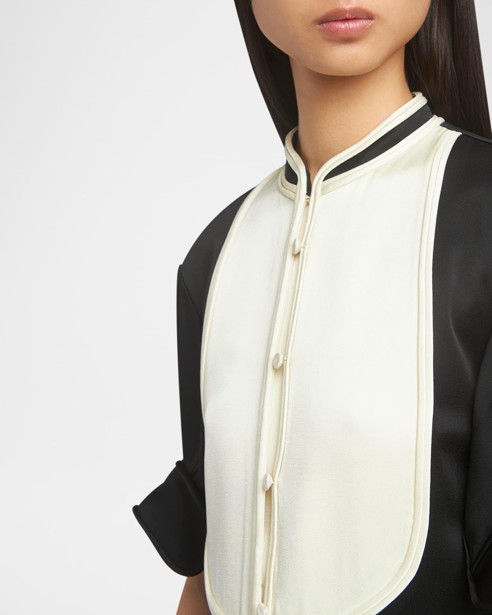 Short-Sleeve Bib Shift Dress Product Image