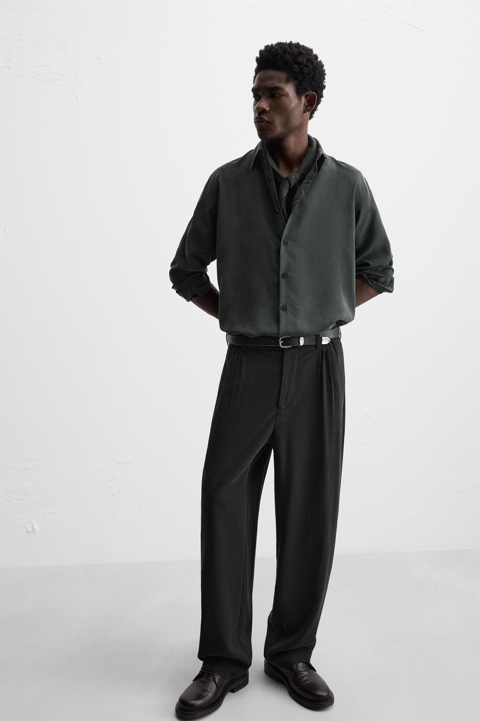 RELAXED STRAIGHT FIT PANTS Product Image