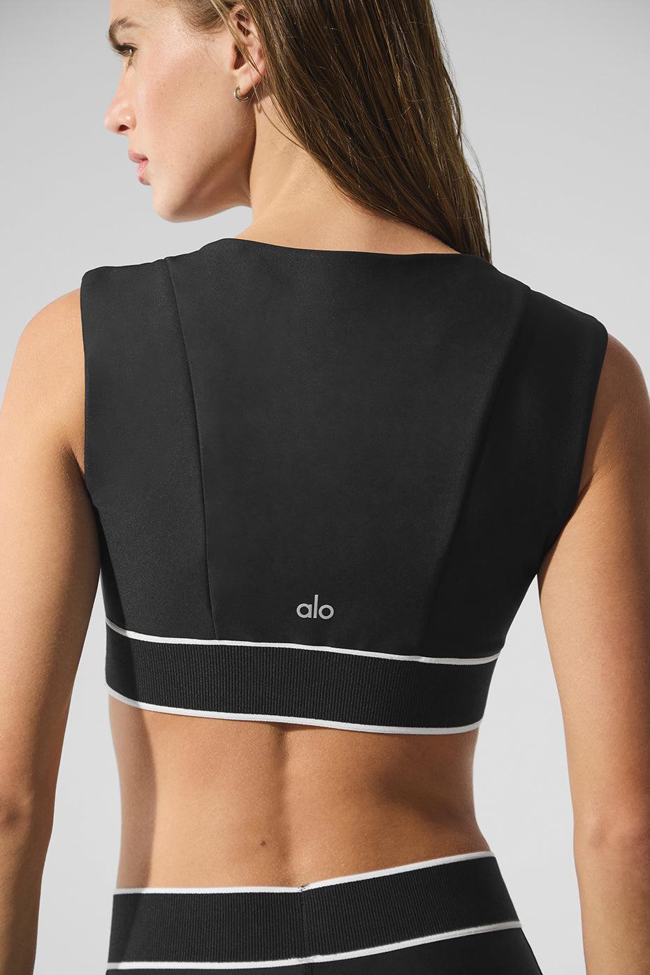 Airlift Alignment Bra - Black/White Product Image