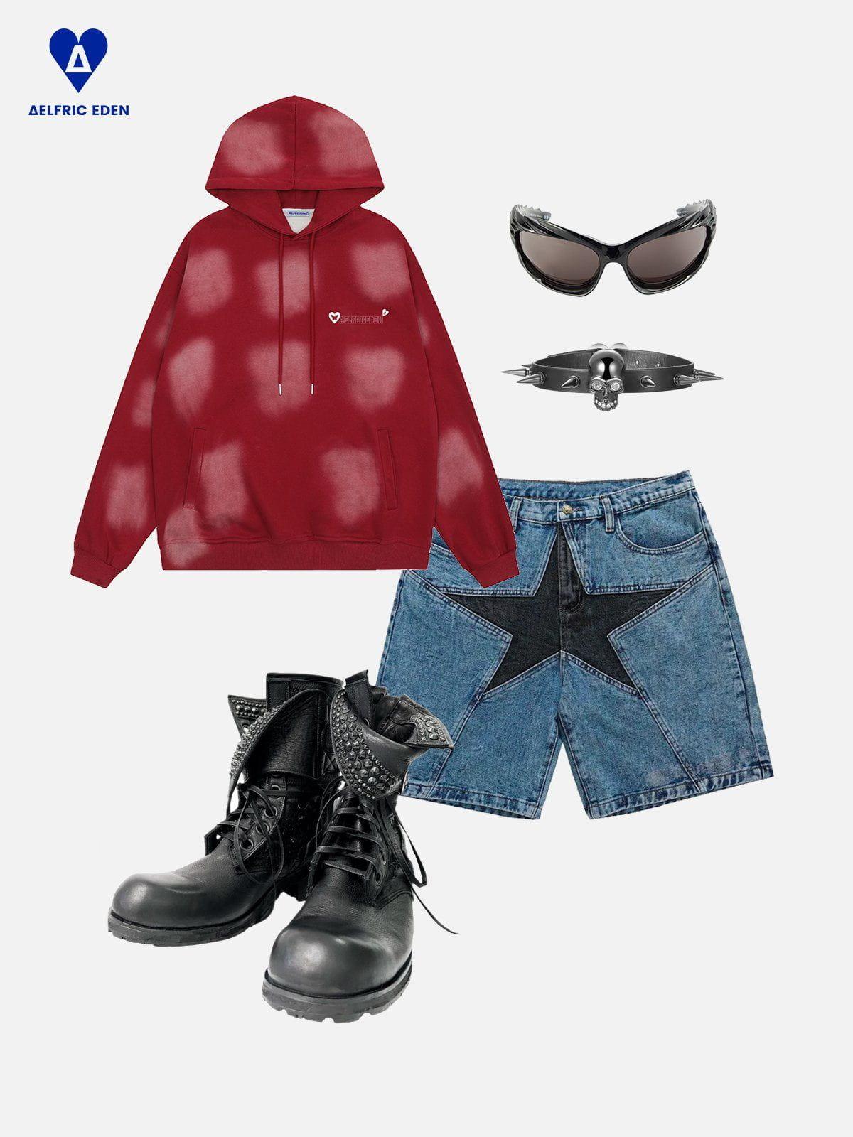 Aelfric Eden Blurring Graphic Washed Pullover Hoodie Product Image