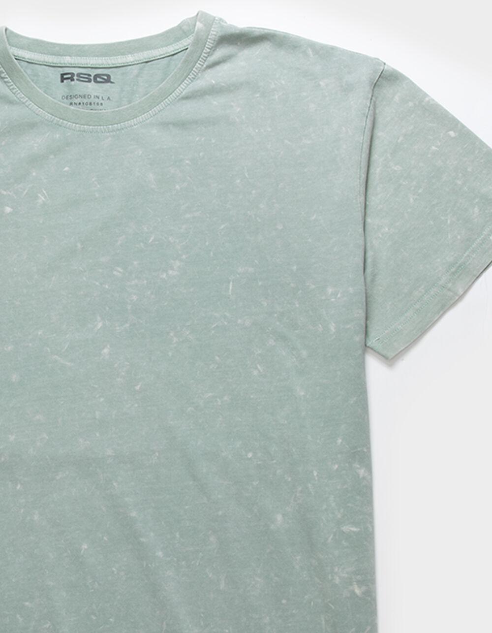 RSQ Mens Acid Wash Oversized Tee - KHAKI Product Image