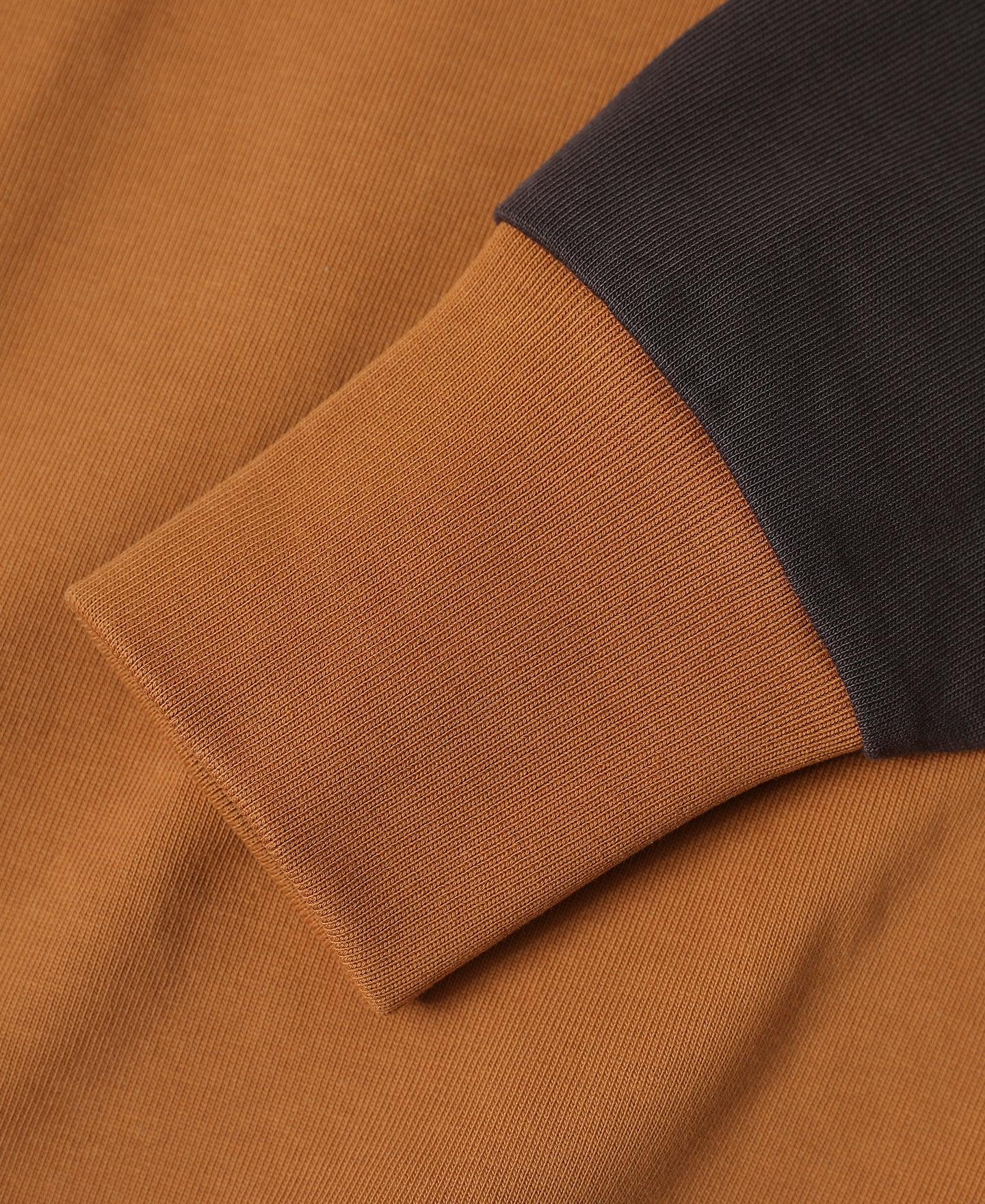 Quarter-Zip Rider Printed Long Sleeve T-Shirt - Orange Product Image