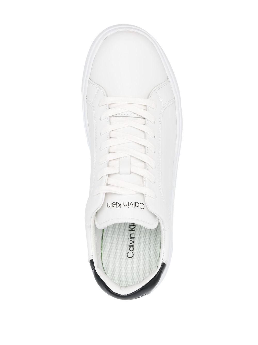 low-top leather sneakers Product Image