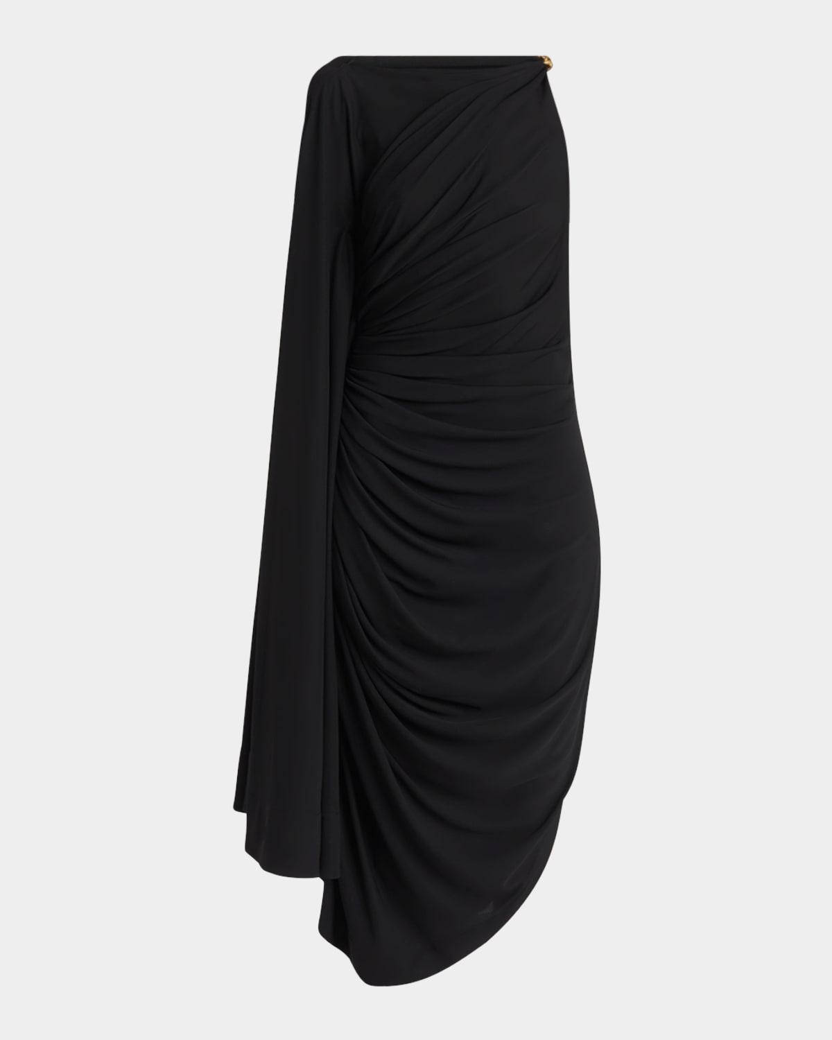 BOTTEGA VENETA Draped Dress In Black Product Image