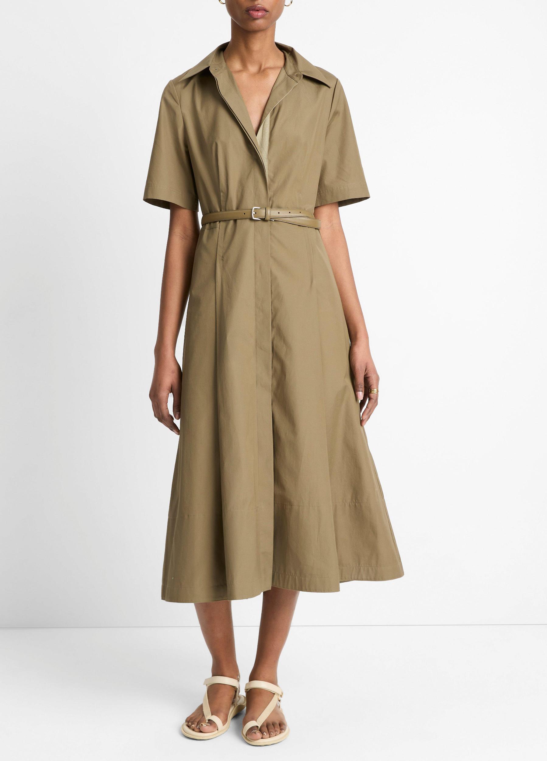 Canvas Tape Cotton Shirt Dress Product Image