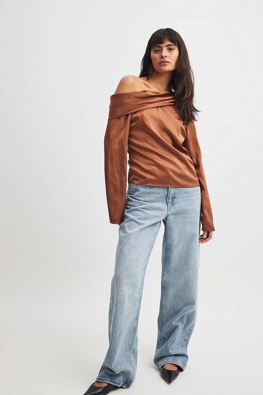 Draped One Shoulder Shirt Product Image