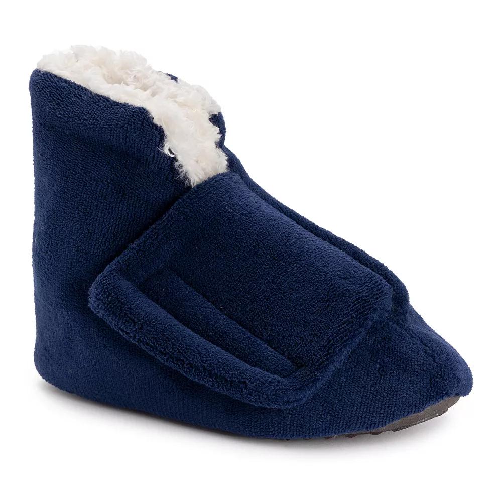 Softones by MUK LUKS® Adjustable Shearling Men's Bootie Slippers,  Product Image