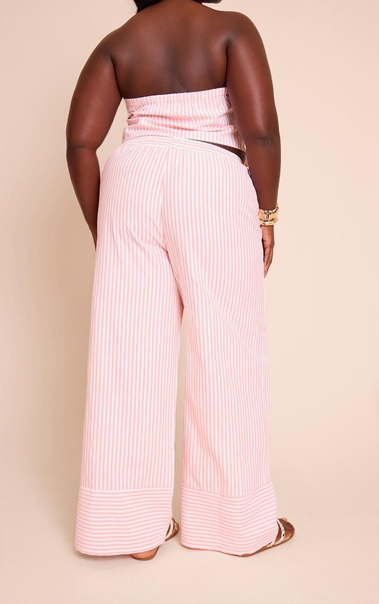 Plus Orange Mid Rise Wdie Leg Pants Product Image