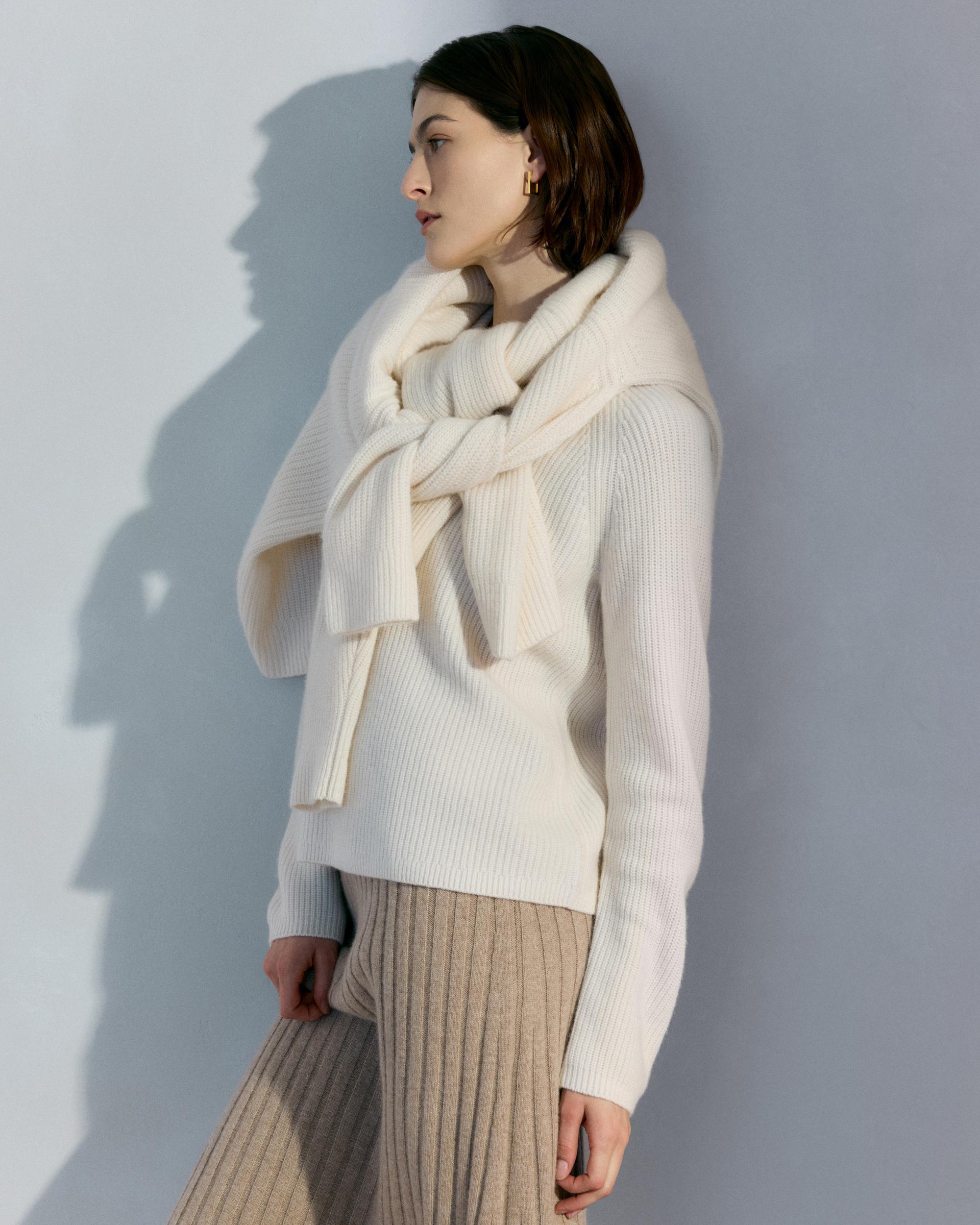 Quince | Women's Fisherman Crew Sweater Organic Cotton Product Image