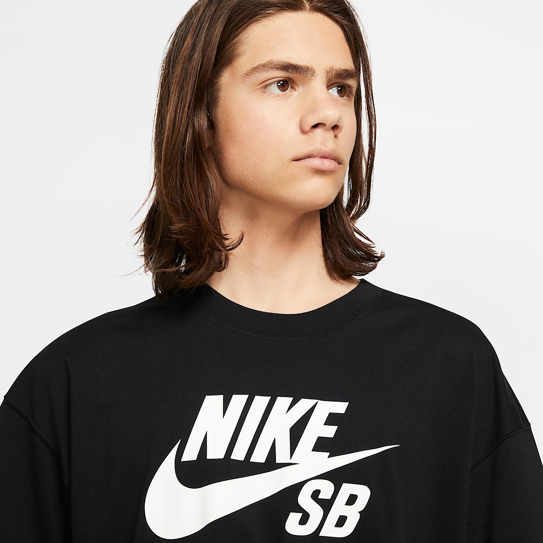 Mens Nike SB Logo Skate T-Shirt | CV7539-010 Product Image