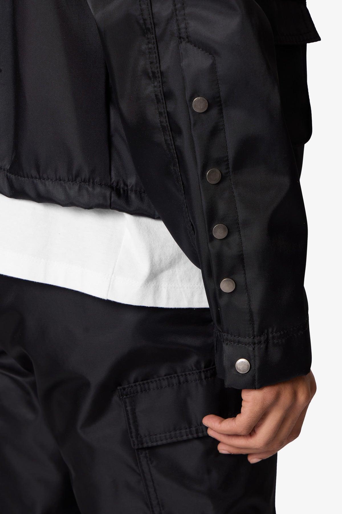 Snap Cargo Work Jacket - Black Product Image