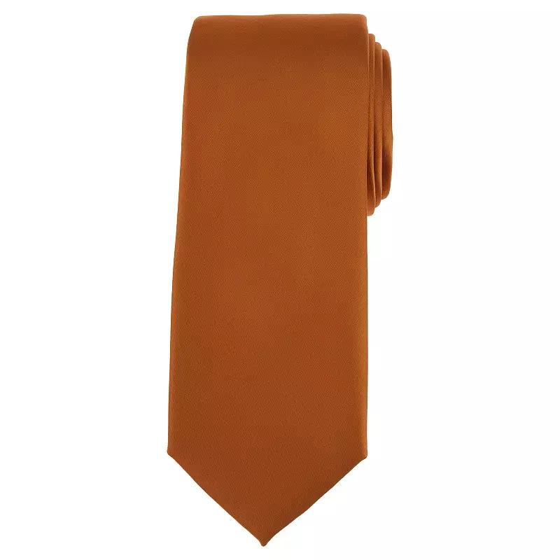 Men's Bespoke Solid Sateen Tie, Gold Sateen Product Image