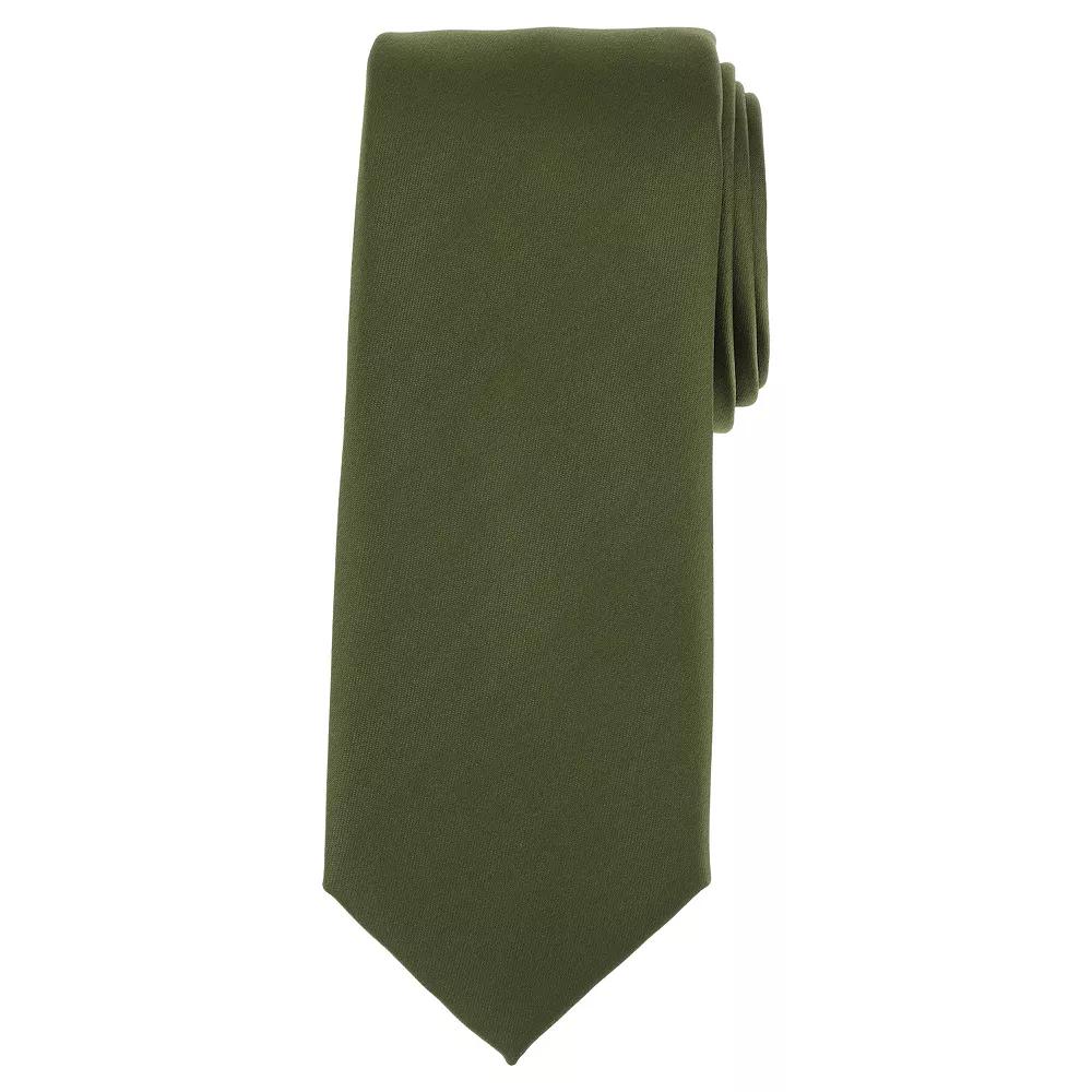 Men's Bespoke Solid Sateen Tie, Gold Sateen Product Image