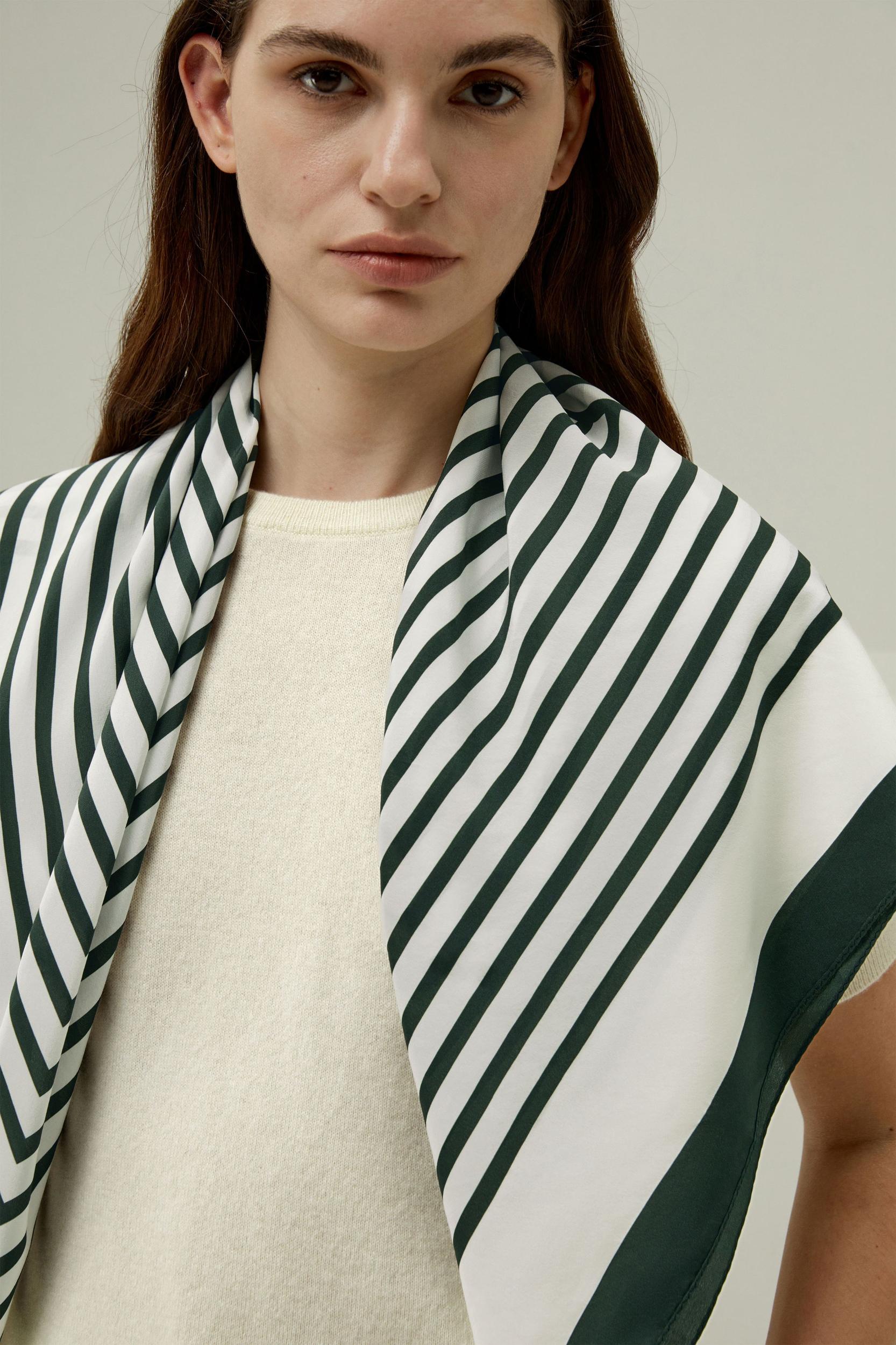 Mid-Century Pattern Silk Scarf Product Image