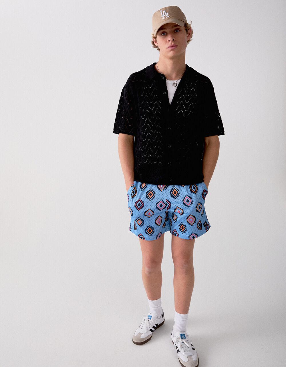 RSQ Mens 6" Mesh Shorts - PINK COMBO Product Image