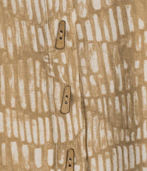 Ali Miles Woven Button Front Point Collar Tunic Product Image