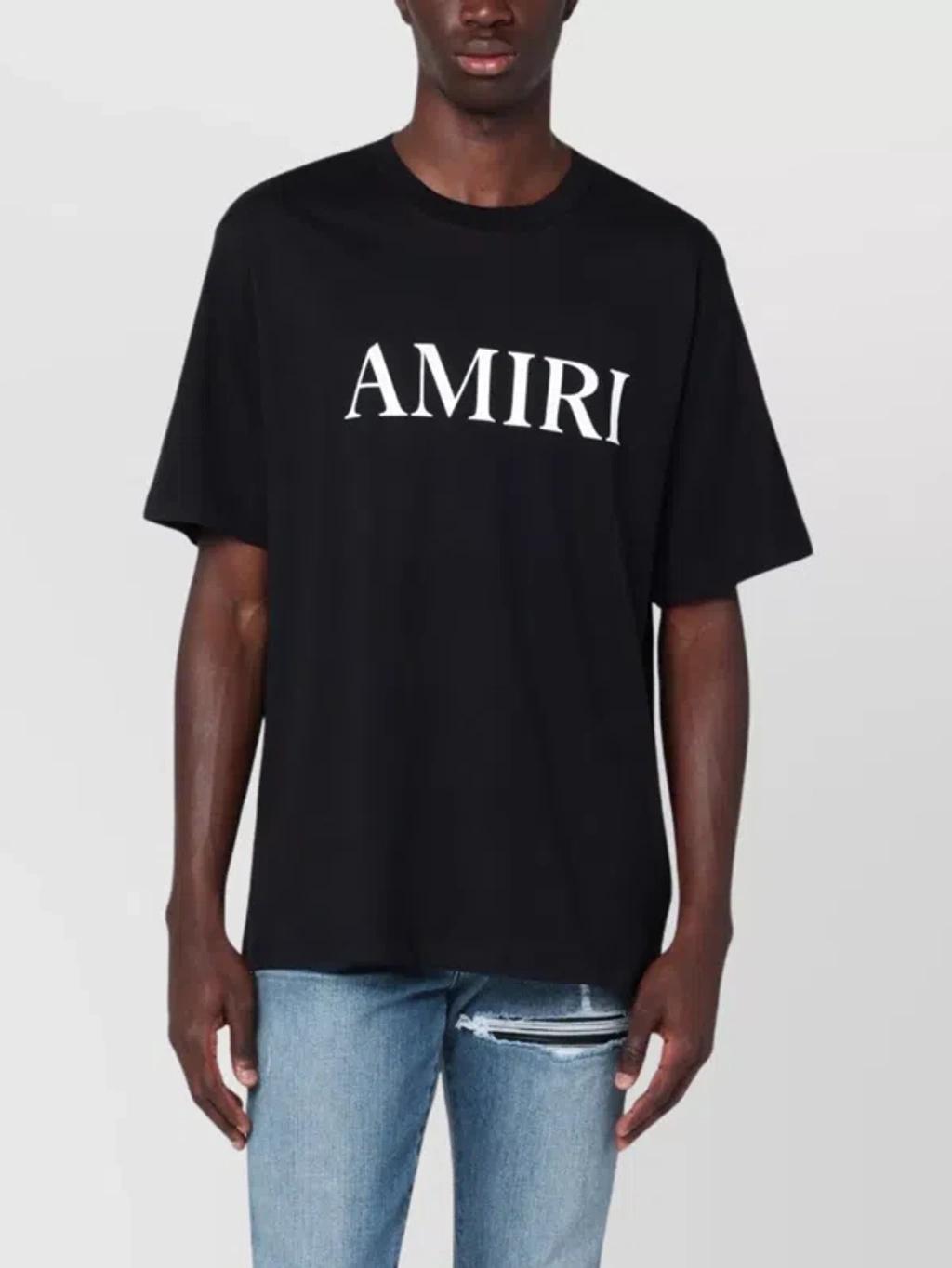 AMIRI Cotton T-shirt With Logo Print In Black Product Image