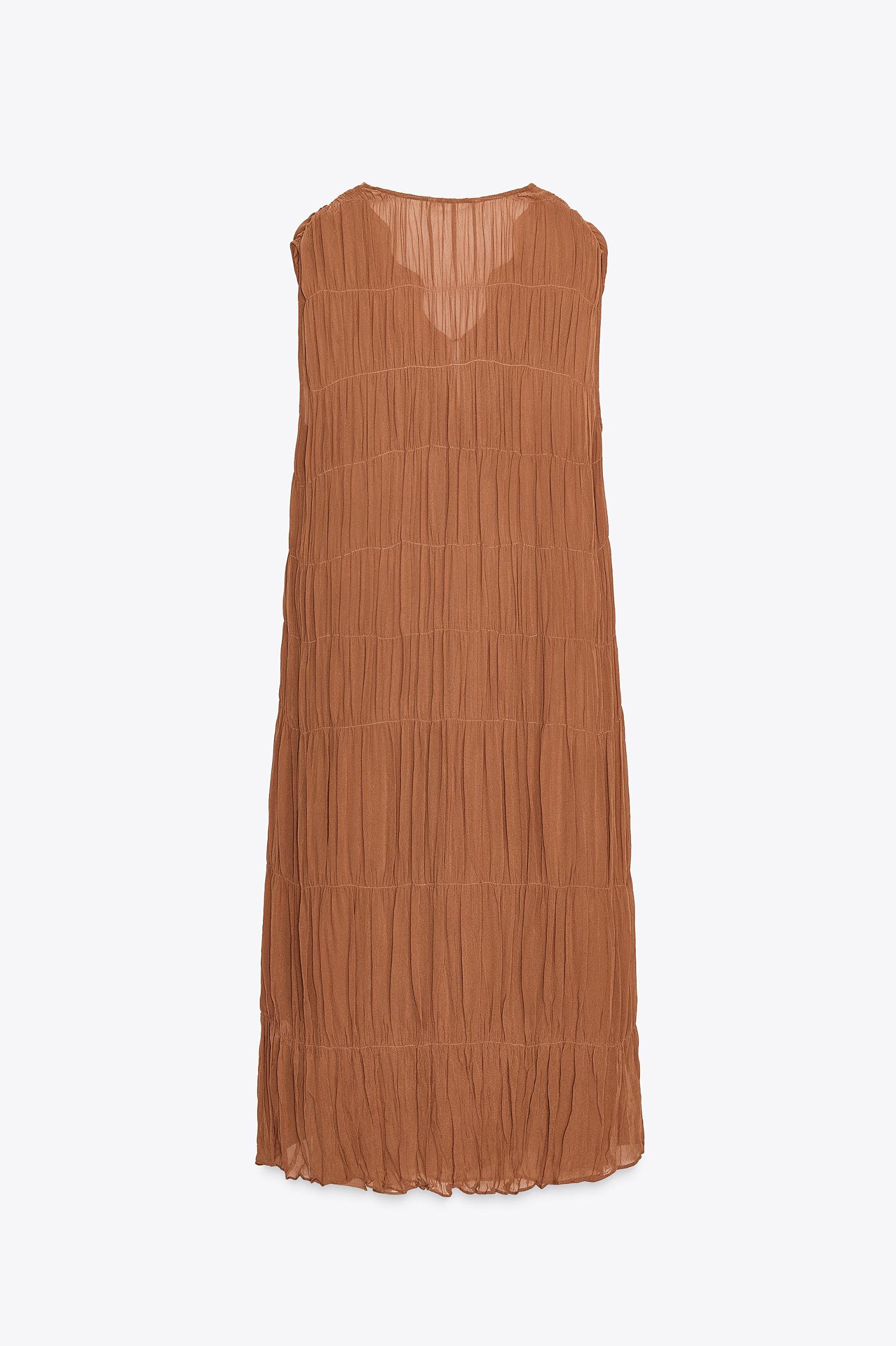 ZW COLLECTION RUCHED EMBROIDERED DRESS Product Image