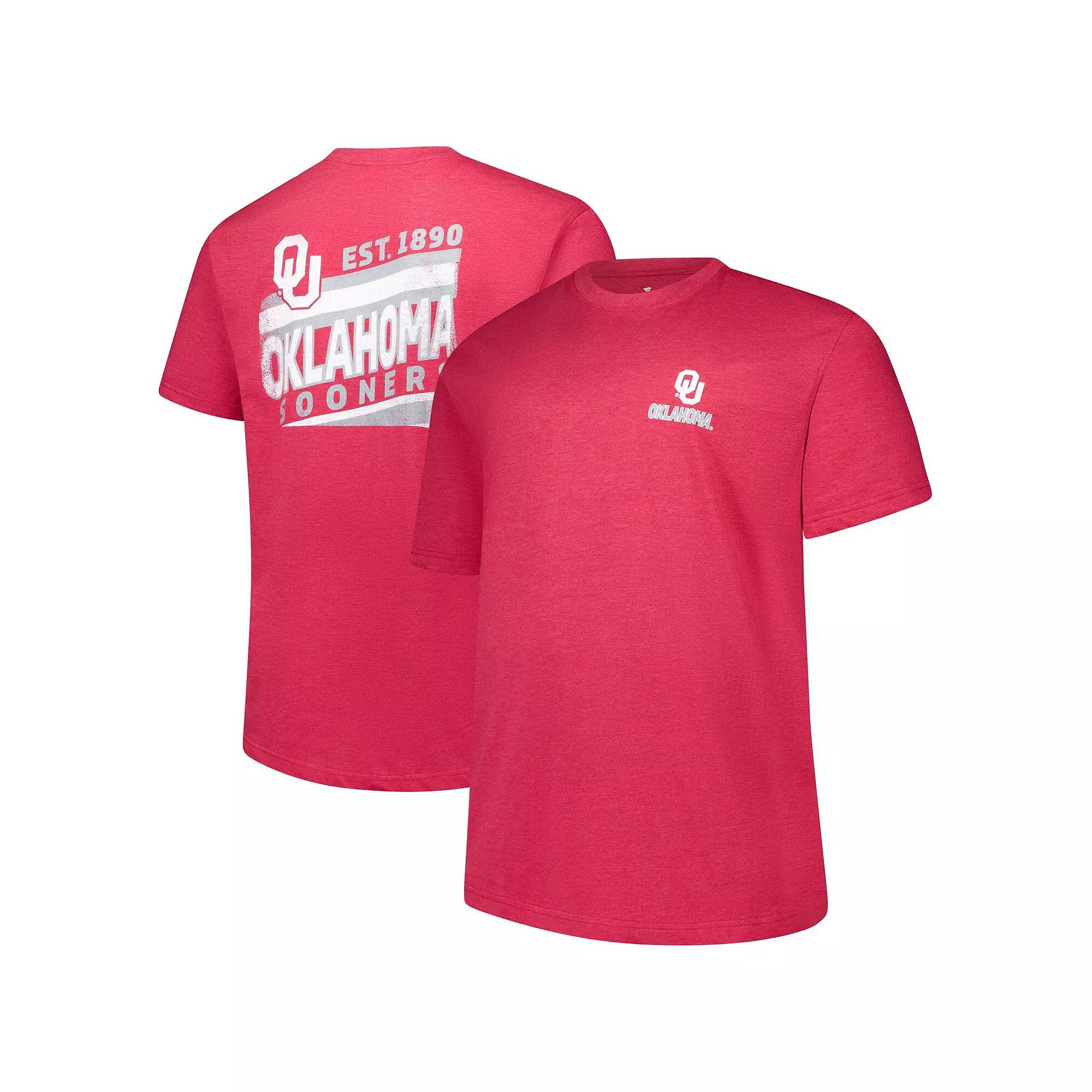 Men's Fanatics Crimson Oklahoma Sooners Big & Tall Ideal Faded T-Shirt,  Product Image