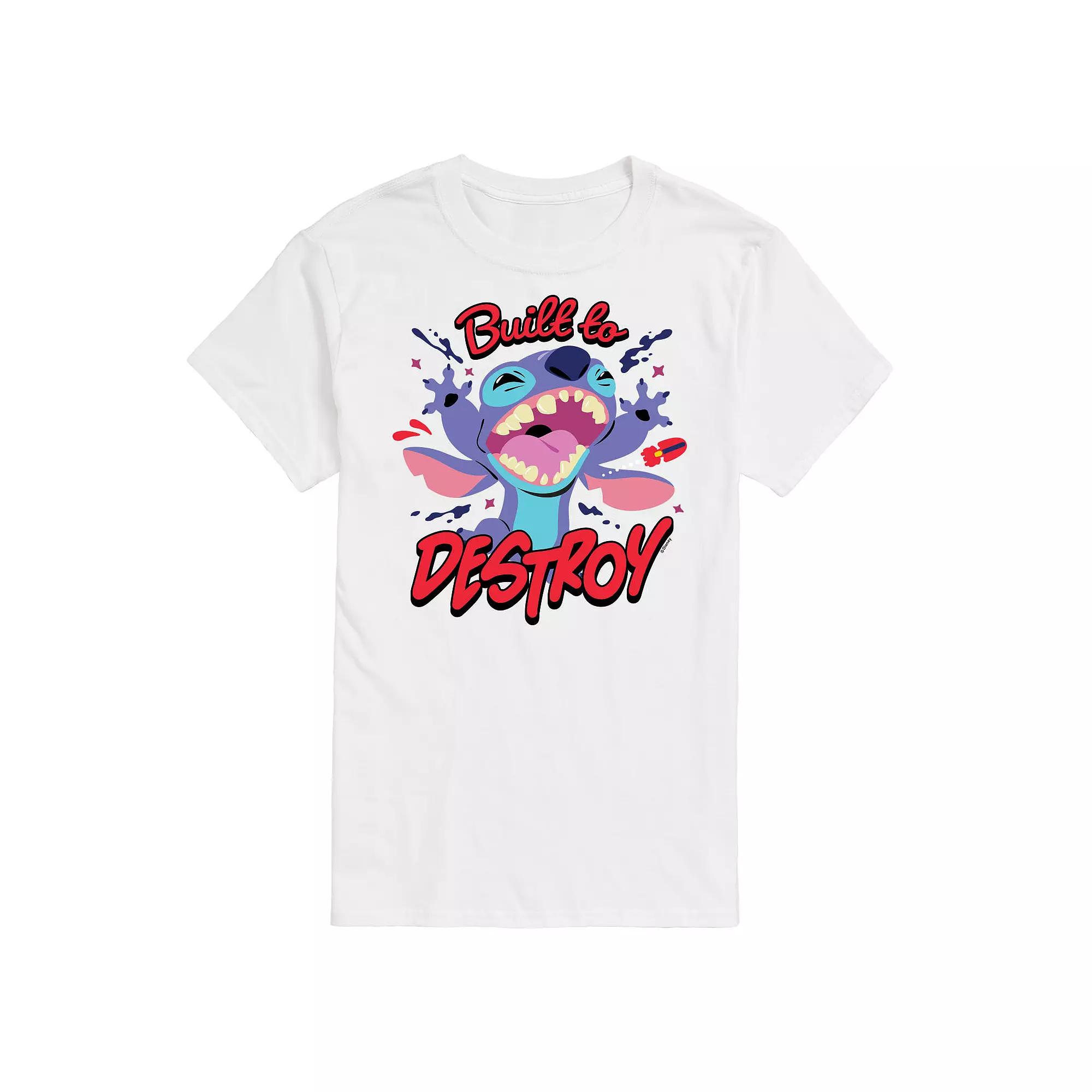 Disney's Lilo & Stitch Big & Tall Built To Destroy Graphic Tee, Men's,  Product Image