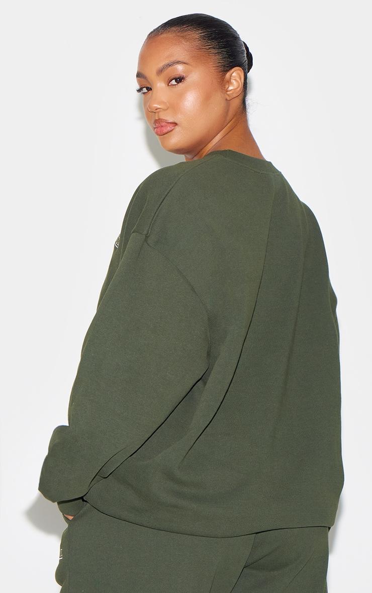 Khaki Mind & Soul Premium Print Oversized Sweatshirt Product Image
