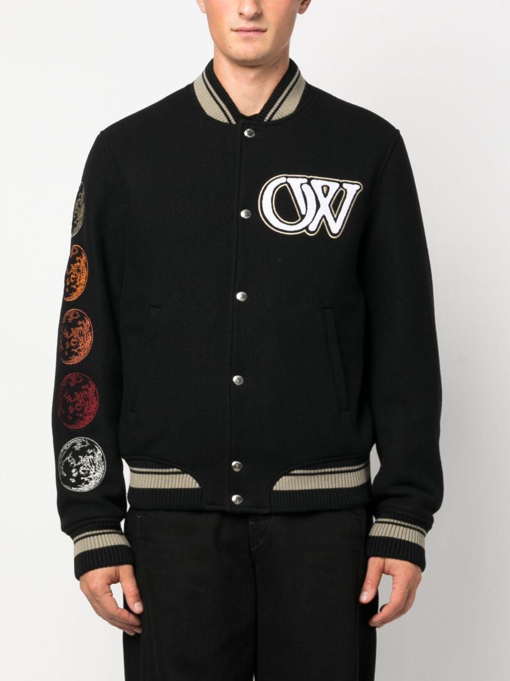 logo-appliqué bomber jacket Product Image
