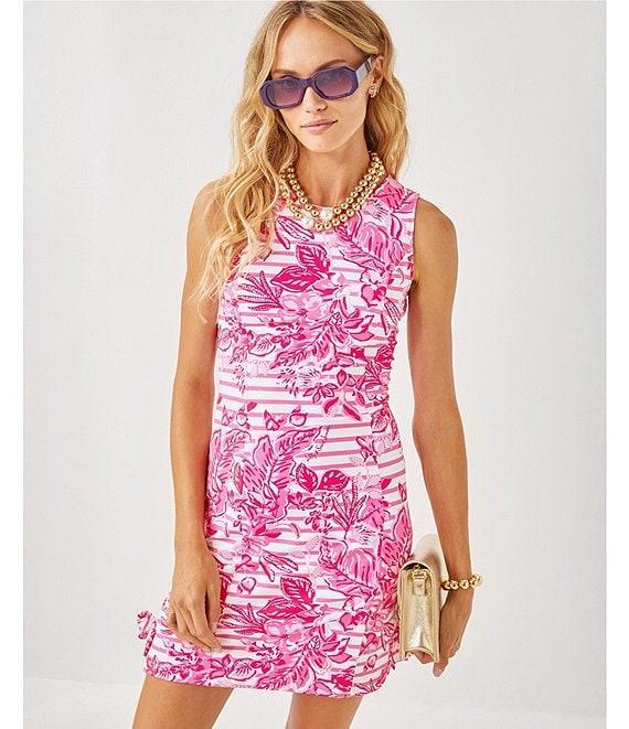 Lilly Pulitzer x Saint James Rose Soleil Stripe Print Round Neck Sleeveless Shift Dress Product Image