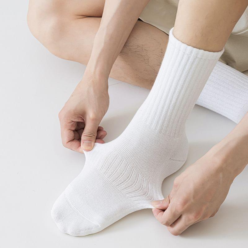 Plain Ribbed Socks / Set Product Image