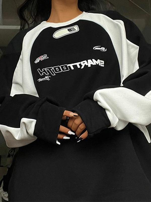 Vintage Print Raglan Sweatshirt Product Image