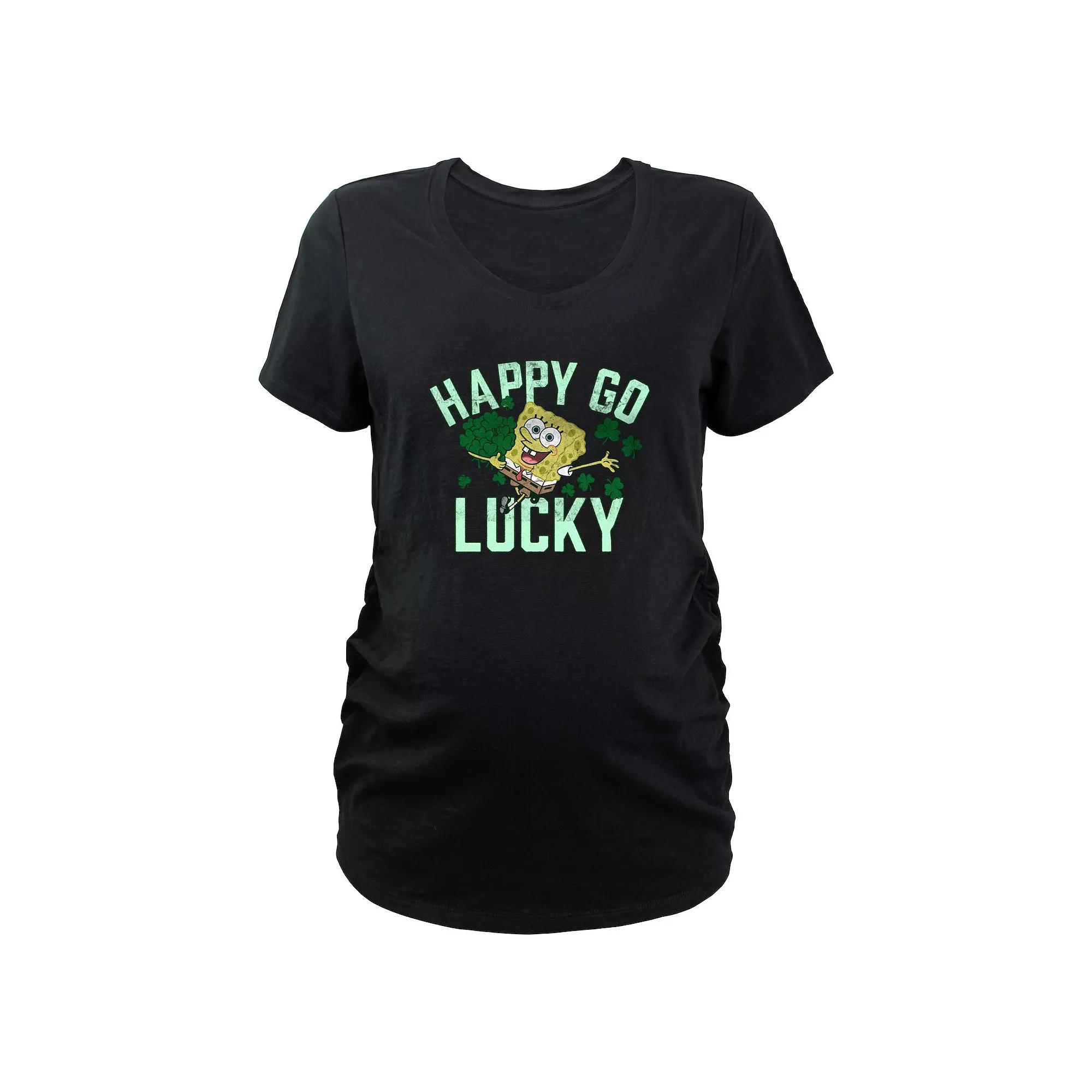 Maternity Nickelodeon SpongeBob SquarePants Happy Go Lucky Graphic Tee, Women's,  Product Image