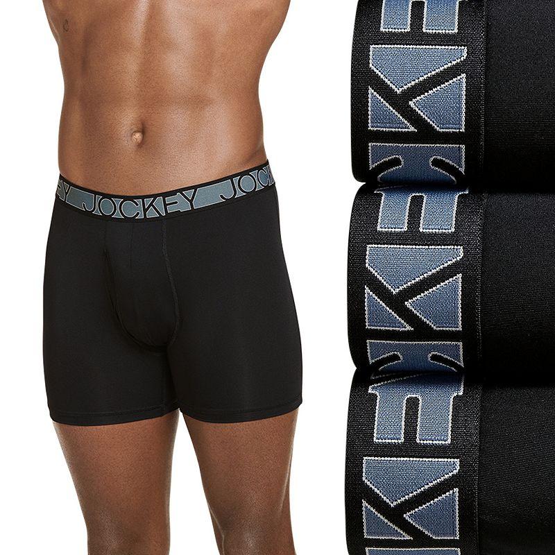 Men's Jockey 3-Pack Active Microfiber 9" Long Leg Boxer Briefs,  Product Image