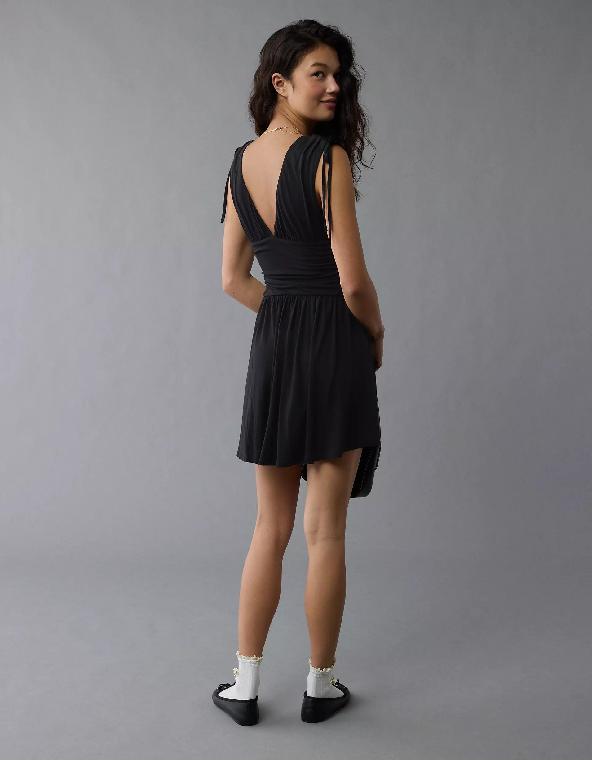 AE V-Neck Cinch Bodice Mini Dress Product Image