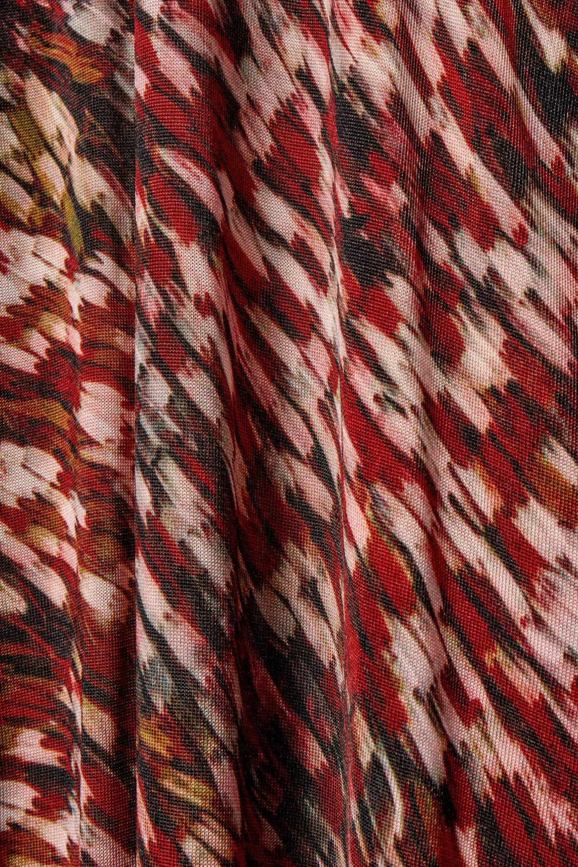 PRINTED SEMI-SHEER KNITTED MAXI DRESS Product Image