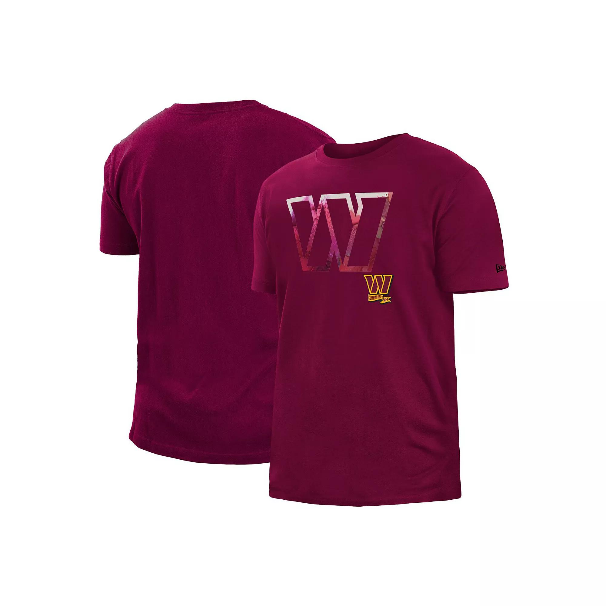 Men's New Era Burgundy Washington Commanders 2022 Sideline Ink Dye T-Shirt, Size: Large, Wft Red Product Image