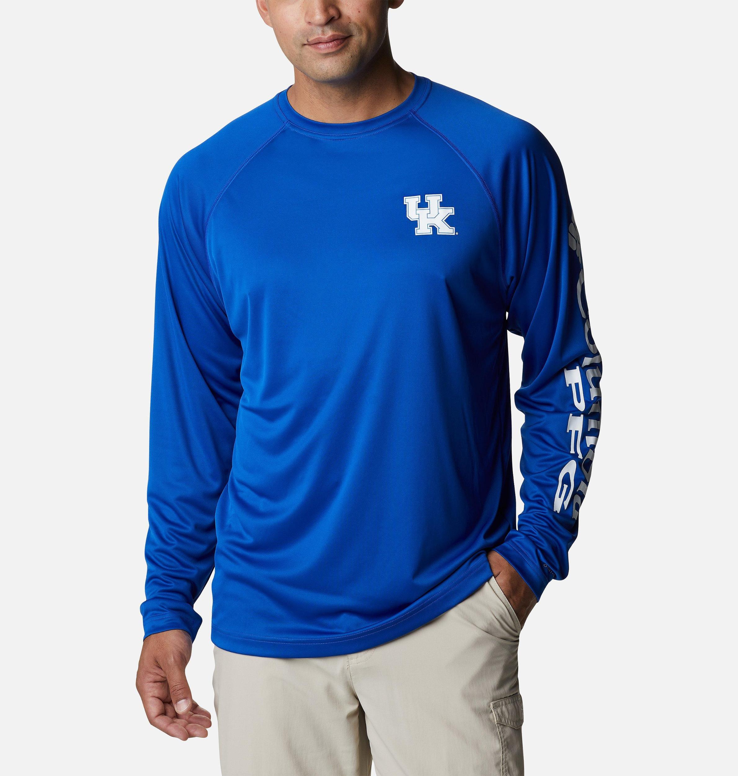 Columbia Mens Collegiate PFG Terminal Tackle Long Sleeve Shirt - Kentucky- Product Image
