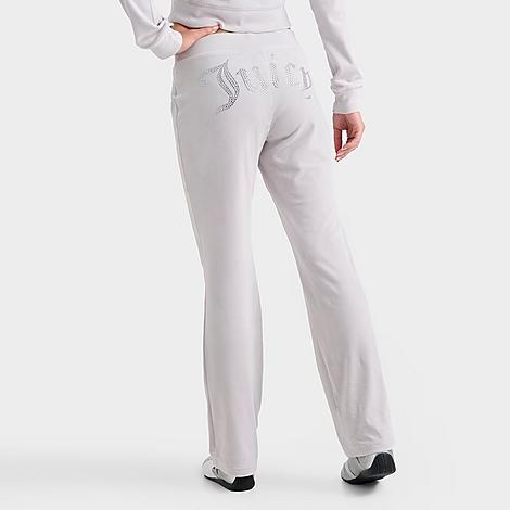 Juicy Couture Womens OG Big Bling Velour Track Pants Product Image