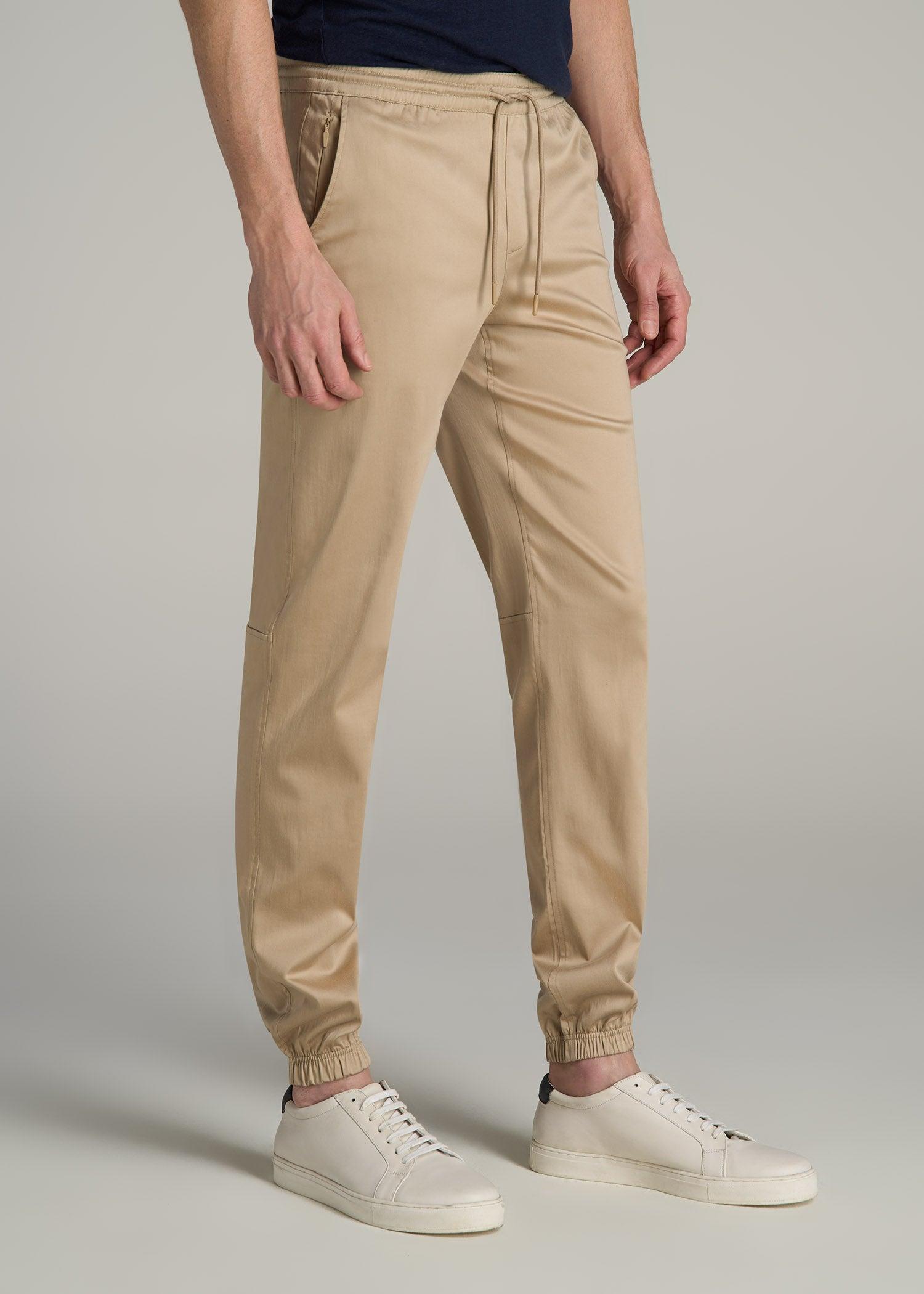 Stretch Twill Jogger Pants for Tall Men in Nutshell Male Product Image