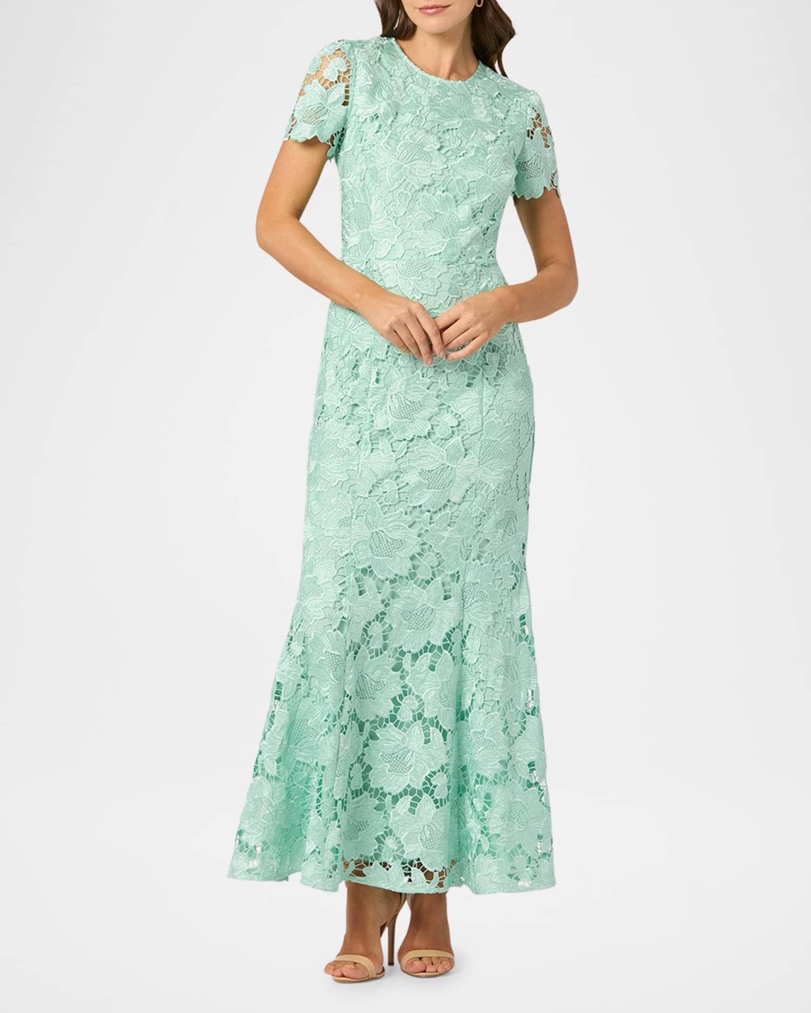 Brie Floral Lace Trumpet Maxi Dress Product Image