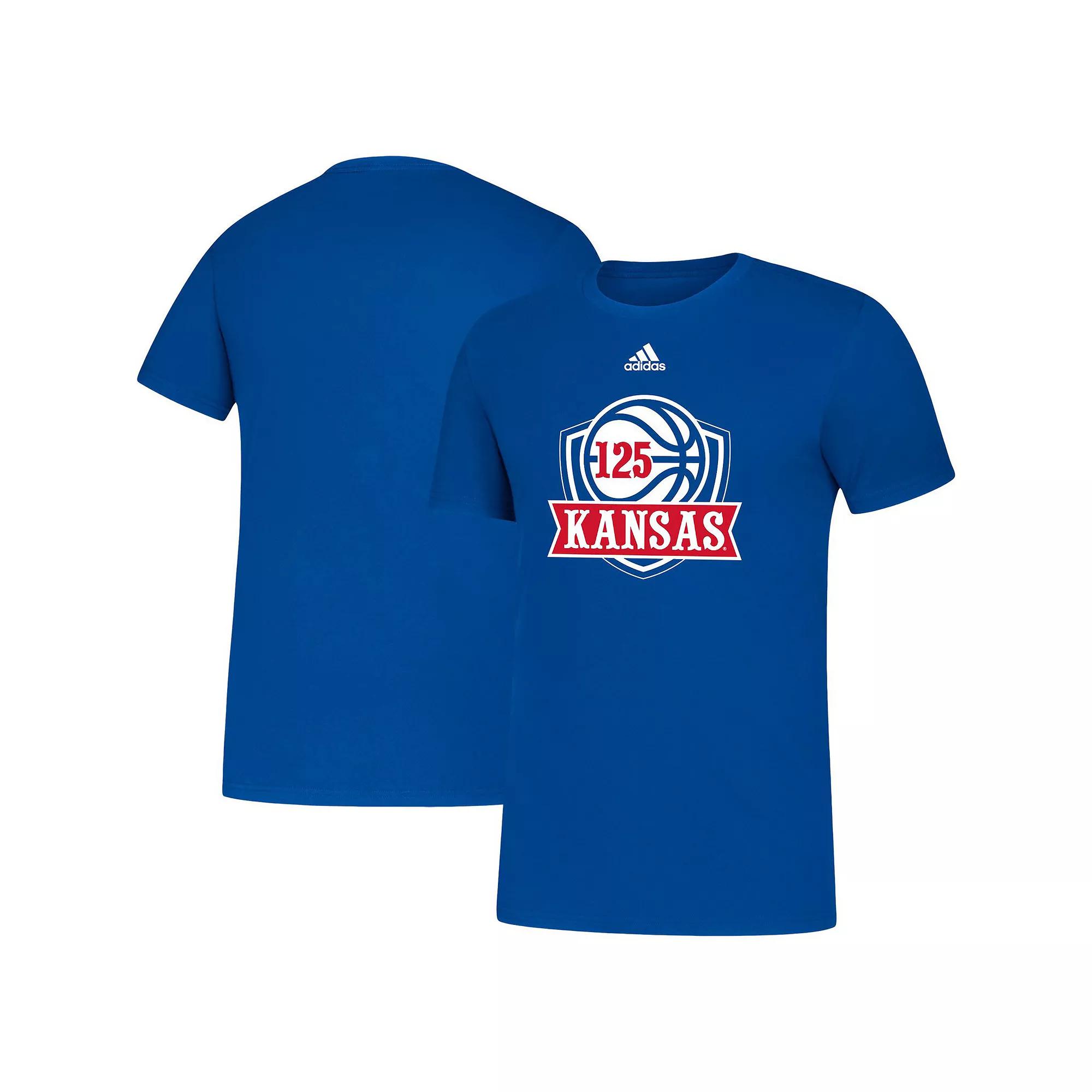 Men's adidas Royal Kansas Jayhawks 125th Season Basketball Amplifier T-Shirt,  Product Image