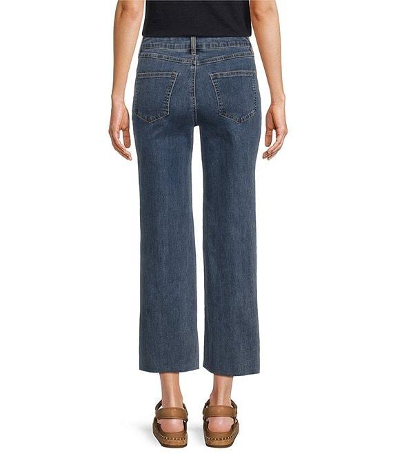 Charlie B. Stretch Denim Mid Rise Wide-Leg Jeans Product Image