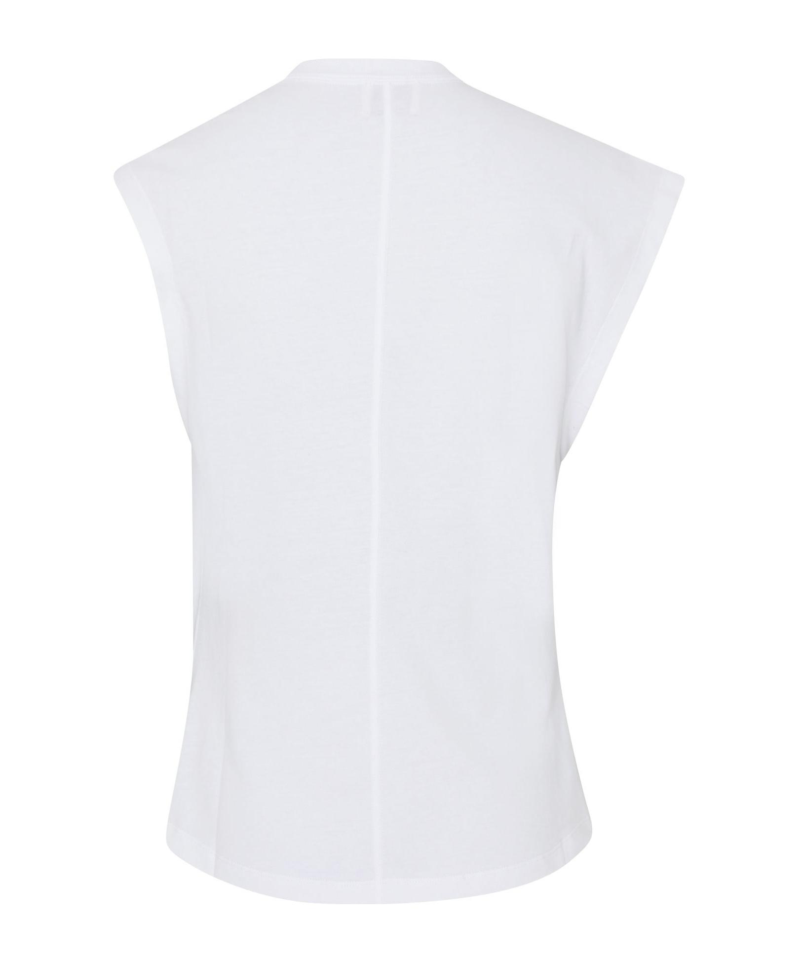 ISABEL MARANT Cap Sleeves Knot-detail Cotton Top In White Product Image