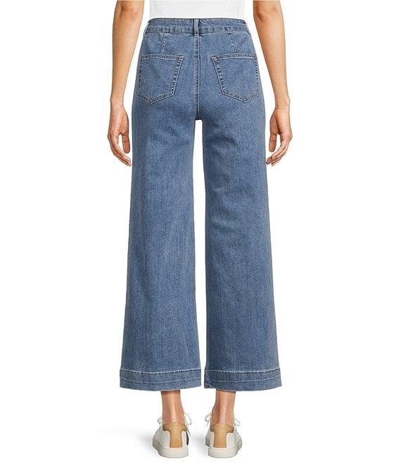 Charlie B. Stretch Denim Mid Rise Flare Leg Jeans Product Image