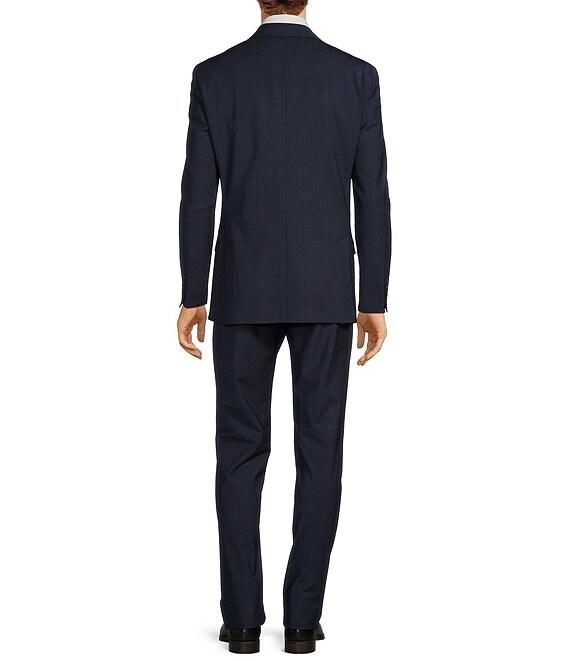 Hart Schaffner Marx New York Modern Fit Flat Front Plaid Patten 2-Piece Suit Product Image