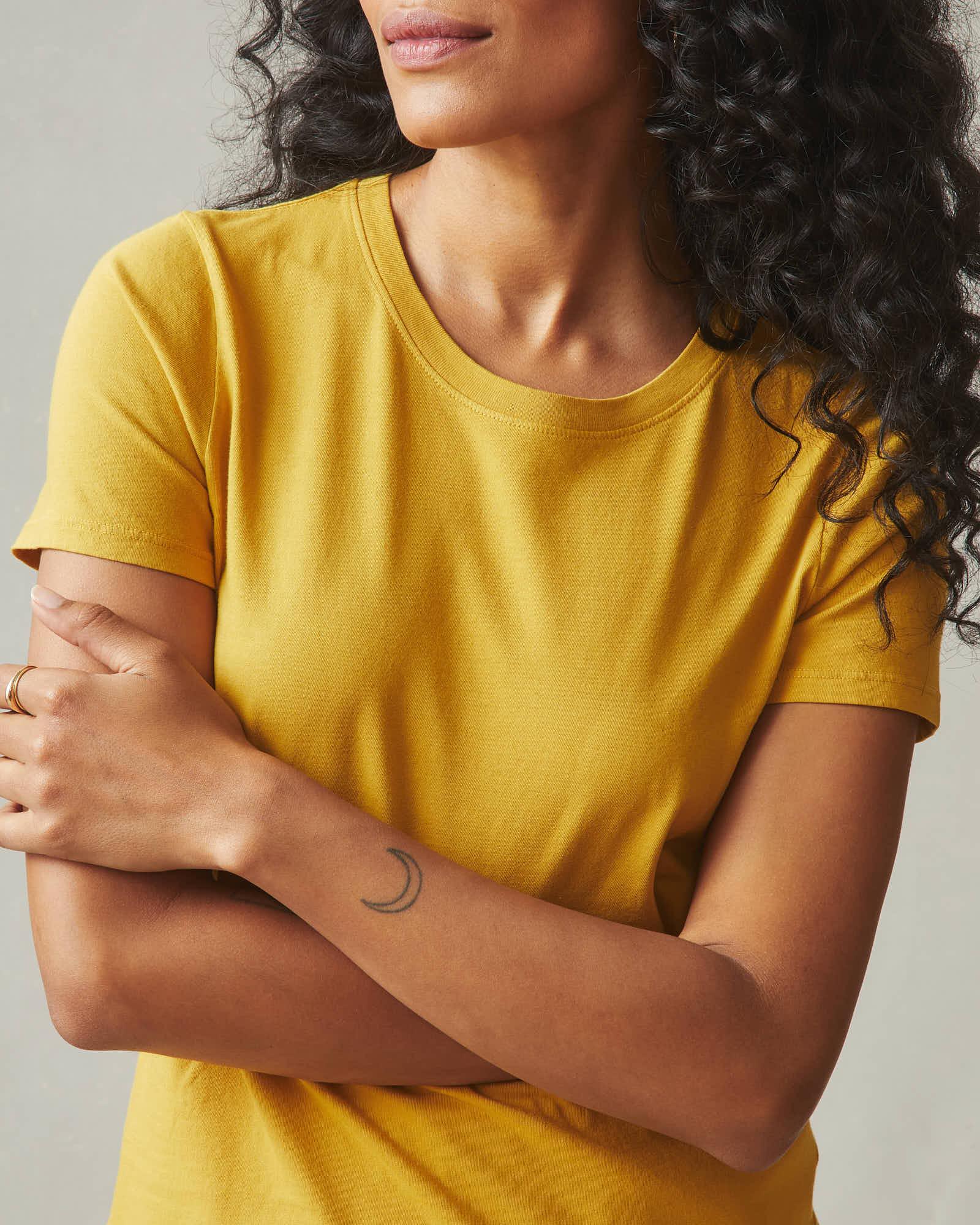 Women's Classic Cotton Crew Tee - Golden Honey Female Product Image