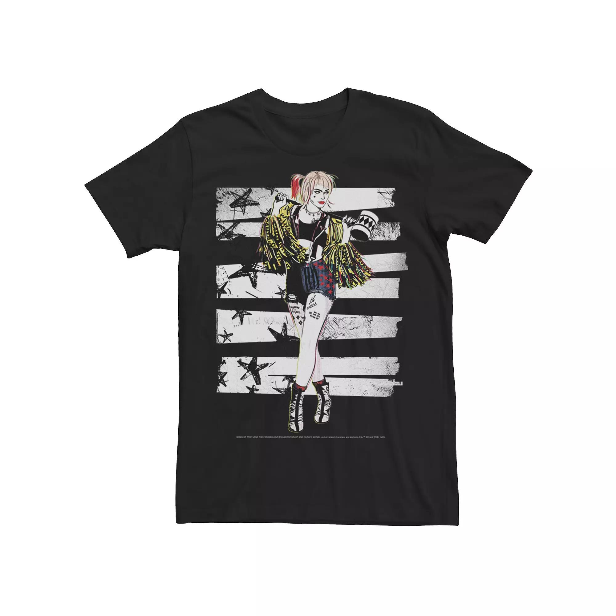 Mens Harley Quinn: Birds of Prey Stars And Stripes Tee Product Image