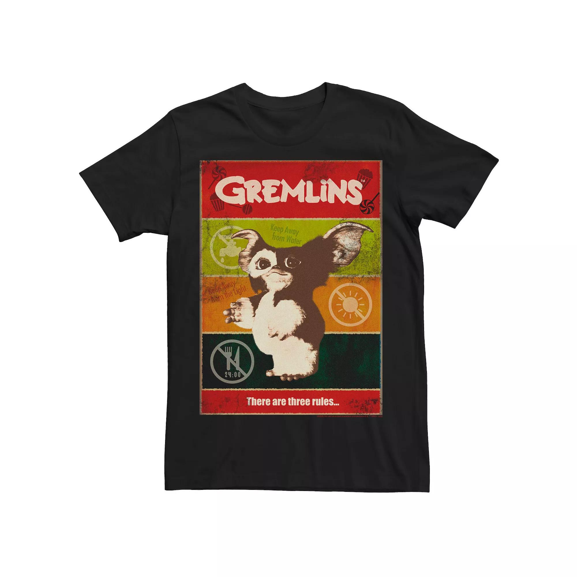 Men's Gremlins Gizmo Warning Poster Tee,  Product Image