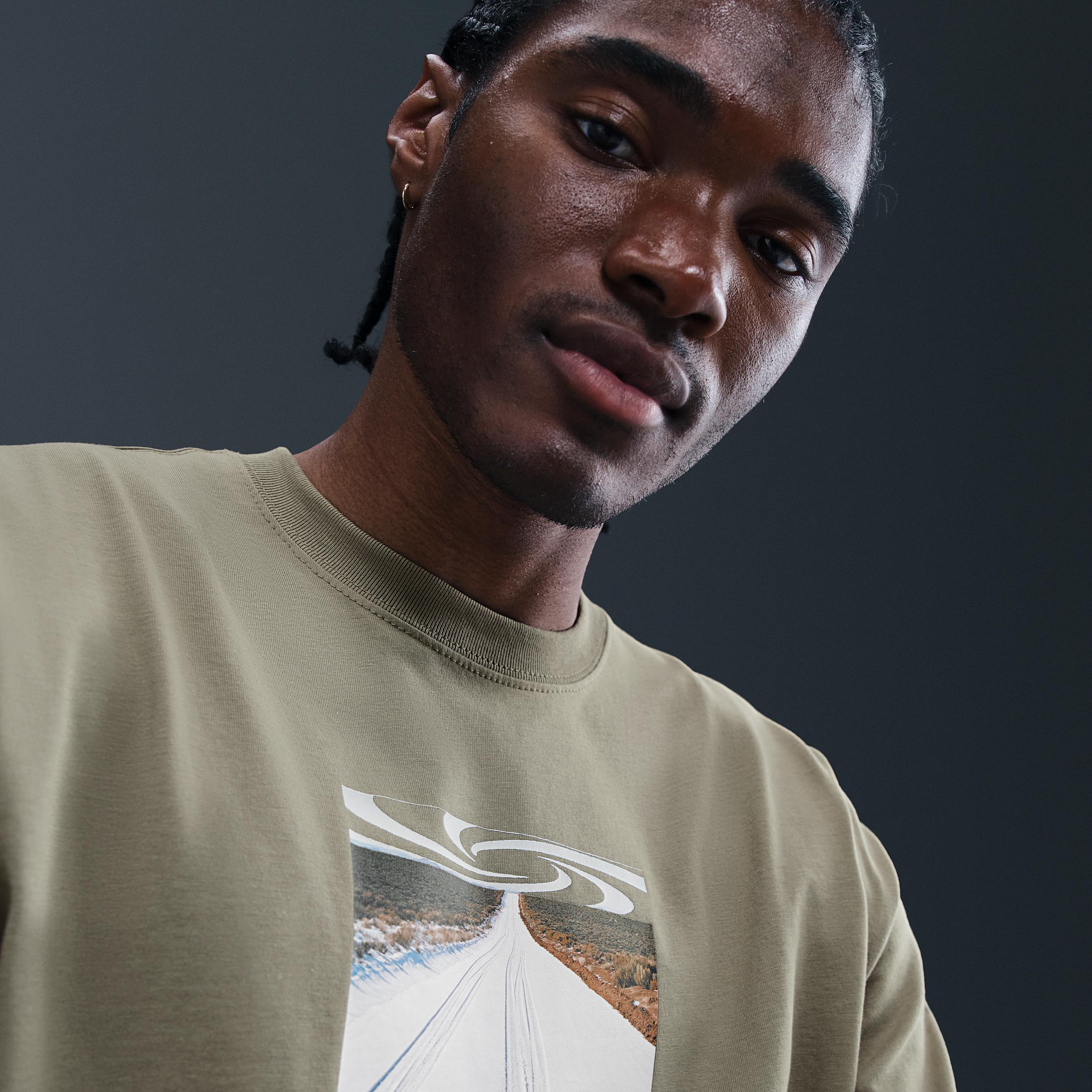 Nike Mens Nike NSW M90 Open T-Shirt - Mens Light Army Product Image